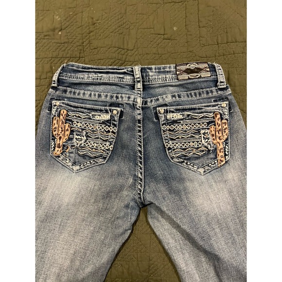 Grace In LA Women's Blue Jeans Size 28 Western Embelishments - Picture 11 of 14